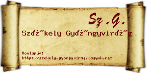 Székely Gyöngyvirág névjegykártya